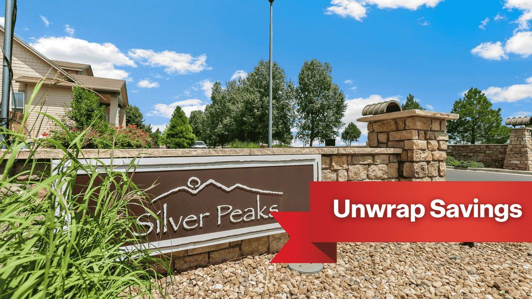 Entrance to the Silver Peaks community in Lochbuie, CO, featuring signage and landscaping (Image 1). Entrance to the Silver Peaks community in Lochbuie, CO, featuring signage and landscaping (Image 1).