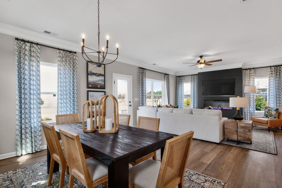 Furnished interior in a model home at Cape Overlook in Lillington (Image 7).