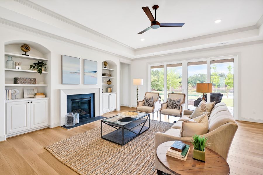 Furnished interior in a model home at Terrapin in Leland (Image 2).