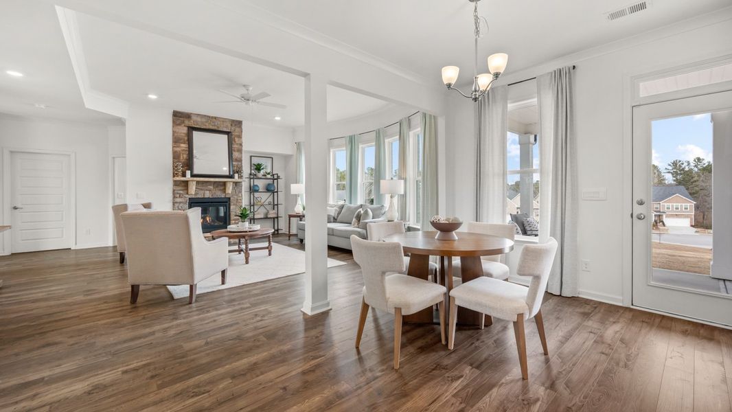 Furnished interior in a model home at Water Oak Estates in Lawrenceville (Image 39).