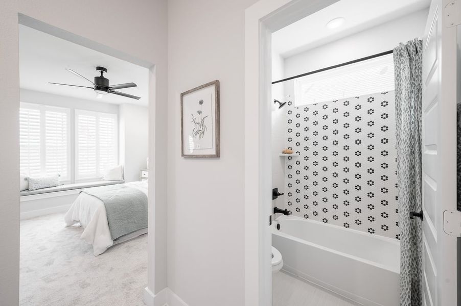 Furnished interior in a model home at Sienna 60’ in Missouri City (Image 33).