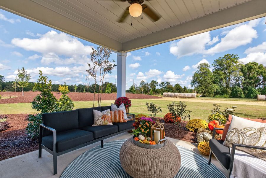 Covered Back Patio for Entertaining