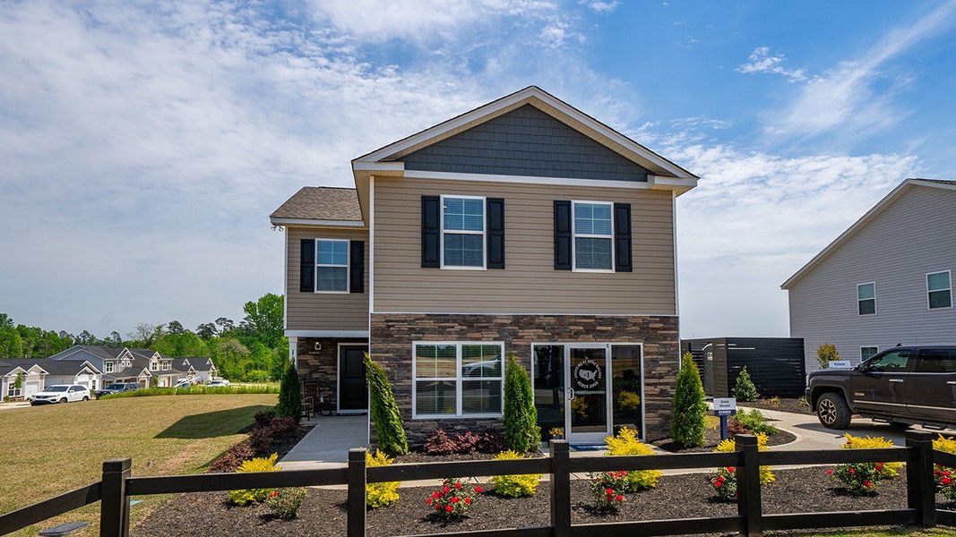 Front exterior of a home in the Hunter's Branch community, located in Hopkins, SC (Image 1).