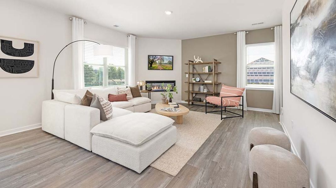 Furnished interior in a model home at Bristol Terrace in Statesville (Image 10).