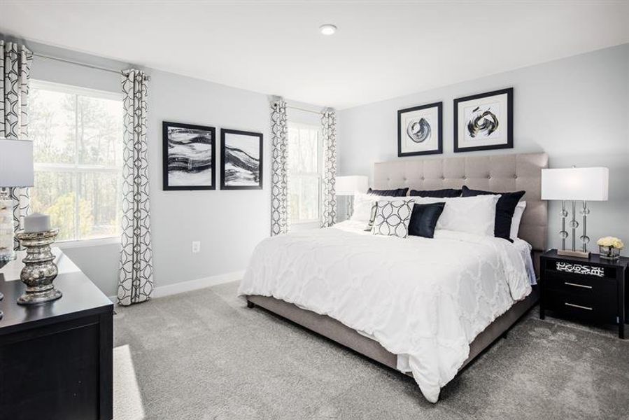 Spacious primary bedrooms with walk-in closets and spa-inspired baths.