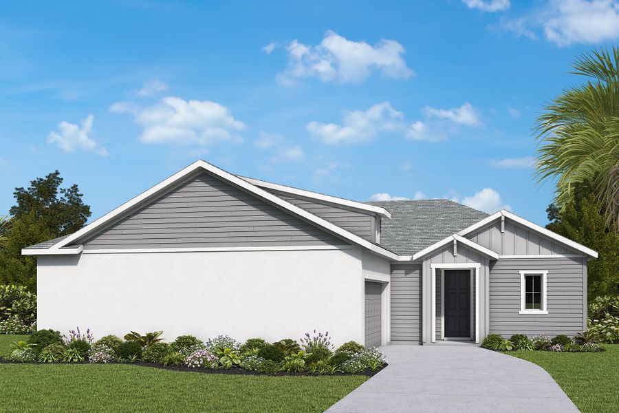 Front exterior of a home in the Waterset Bungalow Series community, located in Apollo Beach, FL (Image 5).