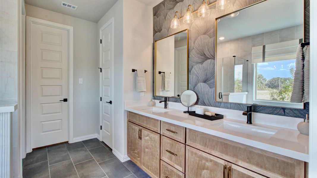 Furnished interior in a model home at Clear Creek in New Braunfels (Image 32).