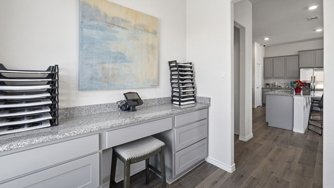 Furnished interior in a model home at The Woods at Lindsey Place in Anna (Image 98).