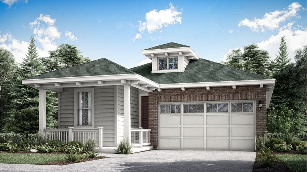 Front exterior of a home in the Sterling Ranch: Pioneer Collection Prospect Village II community, located in Littleton, CO (Image 12).