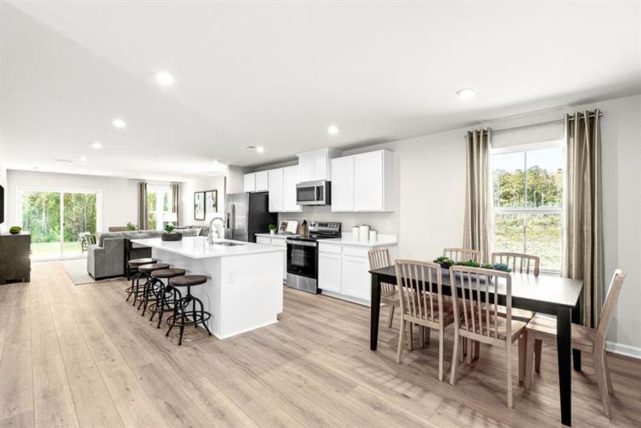 Open, spacious layouts - perfect for family time while you cook and kids finish homework.
