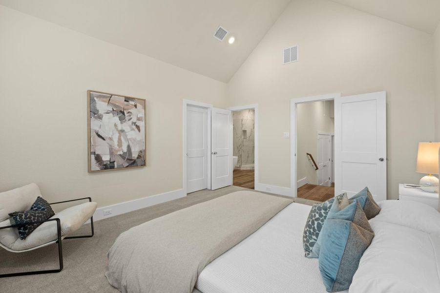 Furnished interior in a model home at Bertellis Place in Houston (Image 5).