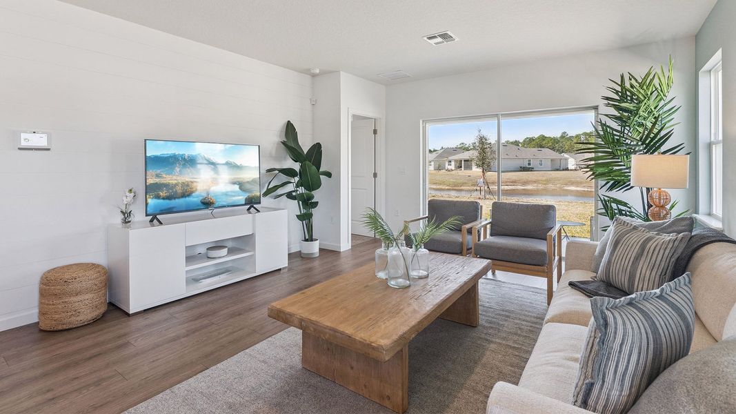 Furnished interior in a model home at Halifax Plantation Villas in Ormond Beach (Image 6). Furnished interior in a model home at Halifax Plantation Villas in Ormond Beach (Image 6).