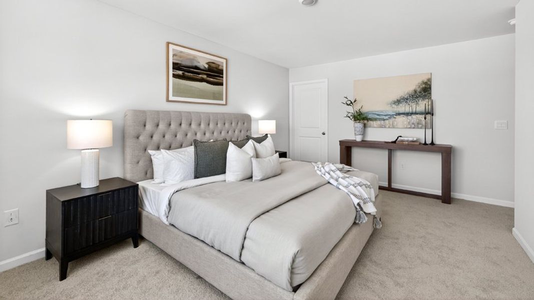 Furnished interior in a model home at The Townes at Matthews Landing in Fuquay Varina (Image 18). Furnished interior in a model home at The Townes at Matthews Landing in Fuquay Varina (Image 18).