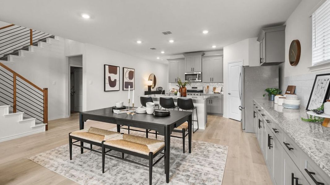 Furnished interior in a model home at The Landing at Hidden Lakes in McKinney (Image 14).