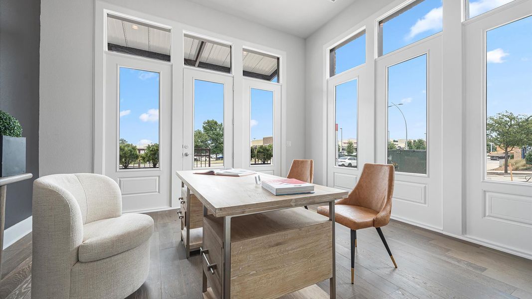 Furnished interior in a model home at Addison Grove in Addison (Image 24).