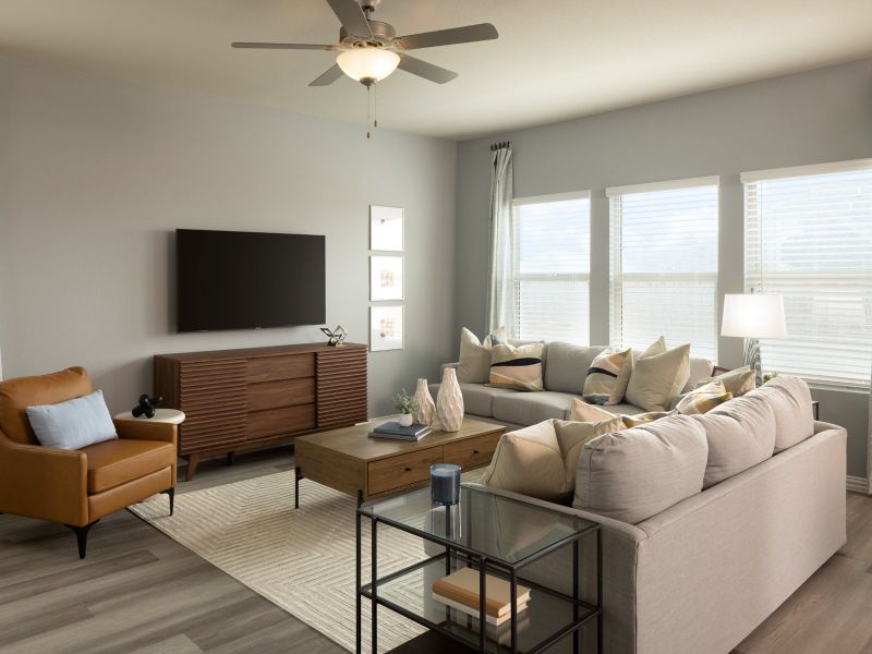 Furnished interior in a model home at Southridge in McKinney (Image 8).