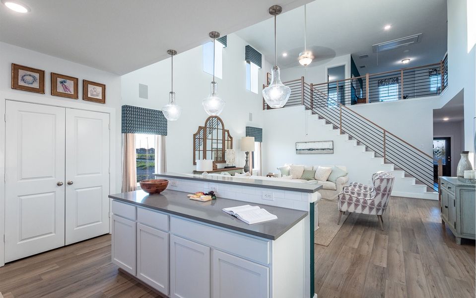 Furnished interior in a model home at Brush Creek in Fairview (Image 4). Furnished interior in a model home at Brush Creek in Fairview (Image 4).