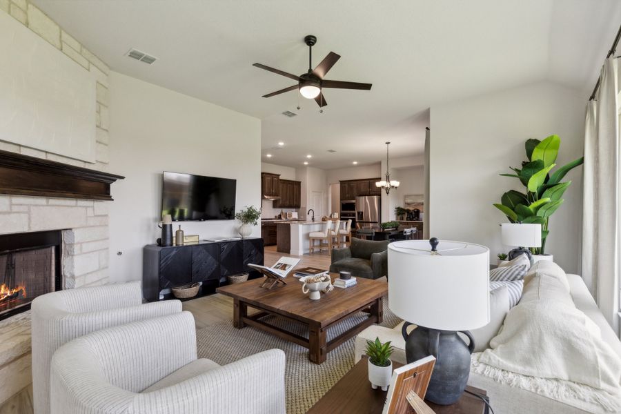 Furnished interior in a model home at Belle Meadows in Cleburne (Image 19).