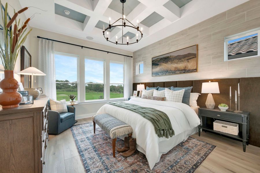 Furnished interior in a model home at Kissing Tree – Spruce Series in San Marcos (Image 41).