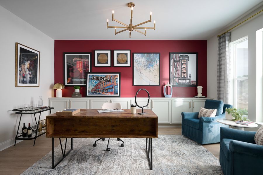 Furnished interior in a model home at Hidden Springs - The Village Collection in Smyrna (Image 6). Furnished interior in a model home at Hidden Springs - The Village Collection in Smyrna (Image 6).