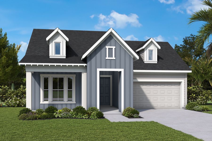 Front exterior of a home in the Mariposa at EverRange community, located in Jacksonville, FL (Image 3).
