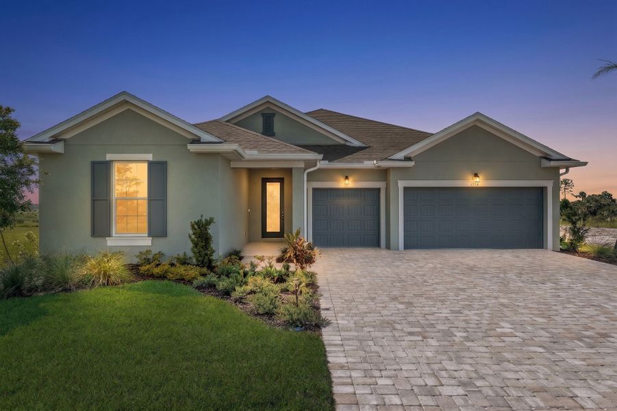 Front exterior of a home in the Creekside Run at Babcock Ranch community, located in Punta Gorda, FL (Image 19). Front exterior of a home in the Creekside Run at Babcock Ranch community, located in Punta Gorda, FL (Image 19).