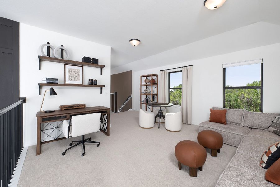 Furnished interior in a model home at Bergamo in Katy (Image 8).