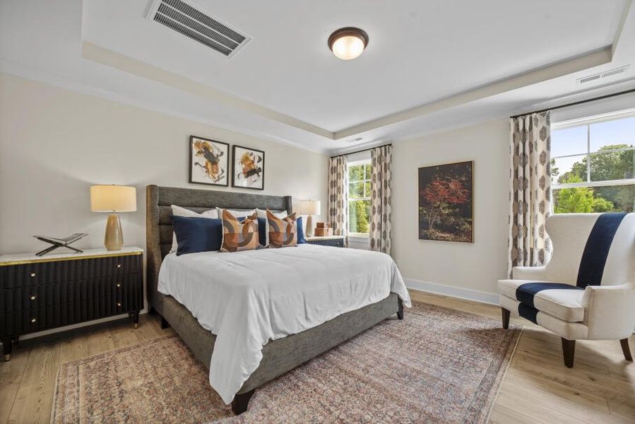 Furnished interior in a model home at Twin Creek Forsyth in Kernersville (Image 13).