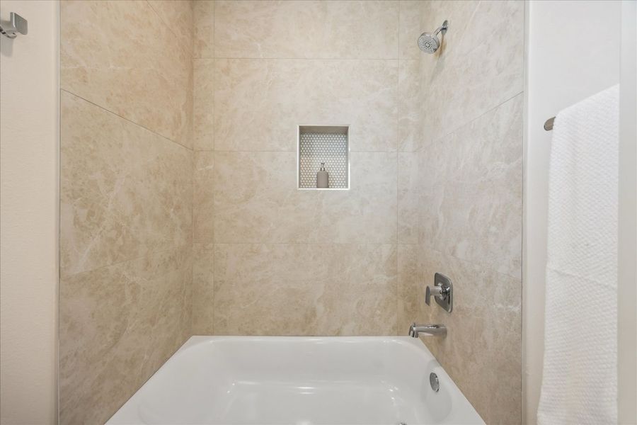 Furnished interior in a model home at Mansfield Reserve in Houston (Image 12).