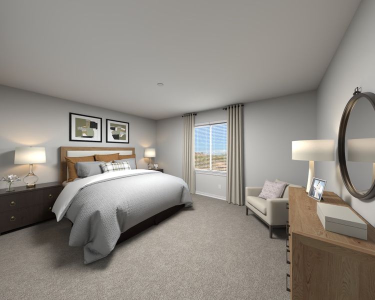 Furnished interior in a model home at Naranja Trails in Oro Valley (Image 6).