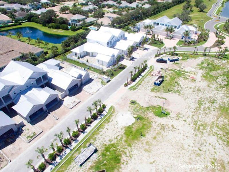 Aerial view of the The Strand community in Vero Beach, FL, showing layout and nearby surroundings (Image 59).