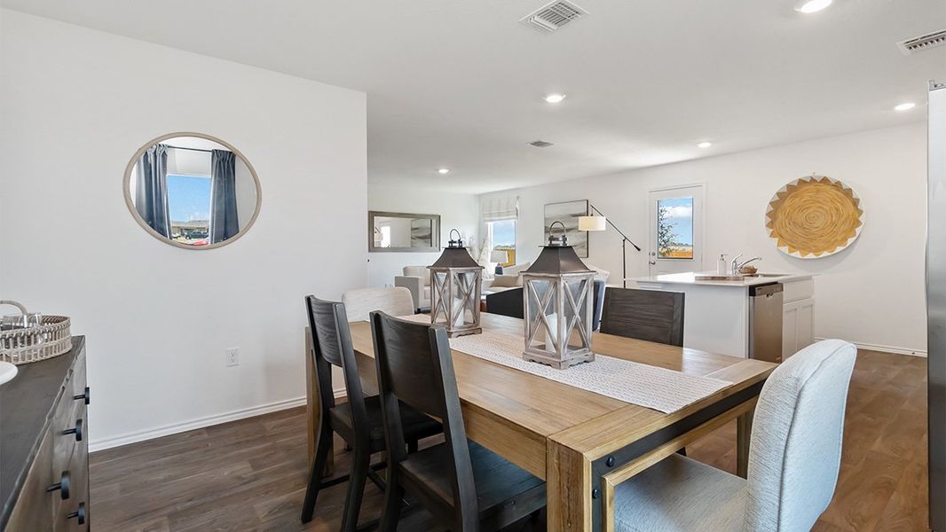 Furnished interior in a model home at Sereno Springs in Converse (Image 21).