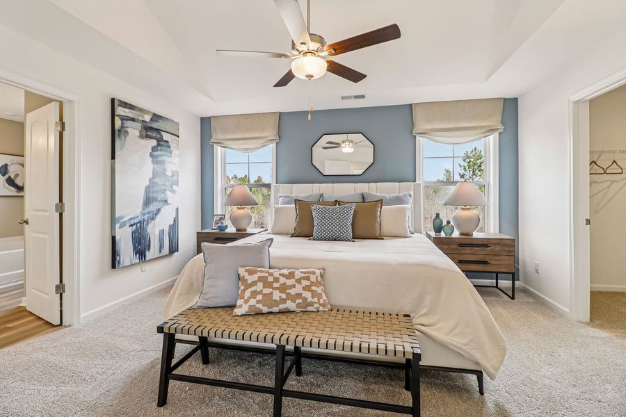 Furnished interior in a model home at Old Charleston Acres in Pelion (Image 5).