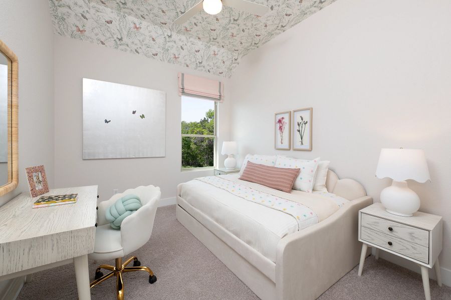 Furnished interior in a model home at Willow Springs in Buda (Image 11).