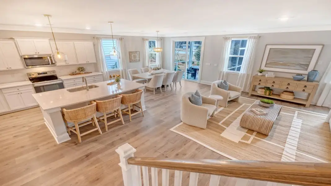 Furnished interior in a model home at Wappetaw Woods in Awendaw (Image 10).