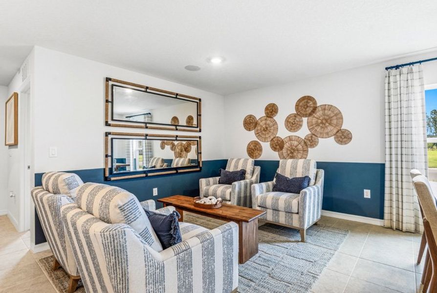 Furnished interior in a model home at Tillman Oaks in Wildwood (Image 18). Furnished interior in a model home at Tillman Oaks in Wildwood (Image 18).