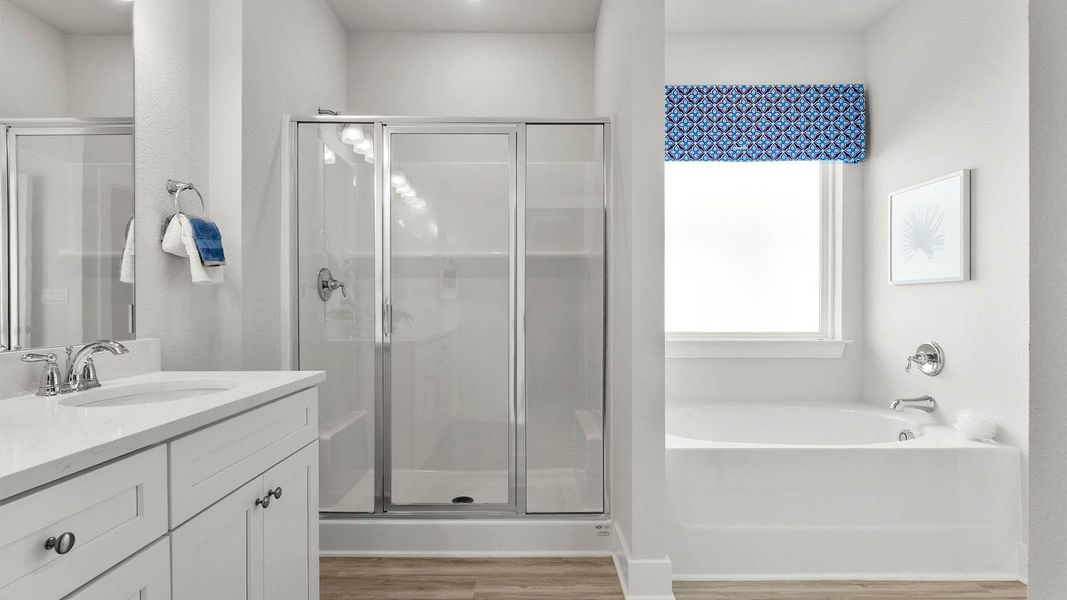 Furnished interior in a model home at Buffer Farms in Port Saint Joe (Image 18).