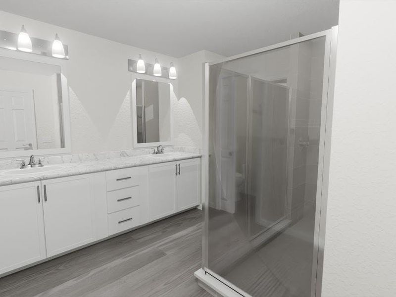 Enjoy the privacy and convenience of an en-suite owner`s bath (Artist`s rendering)