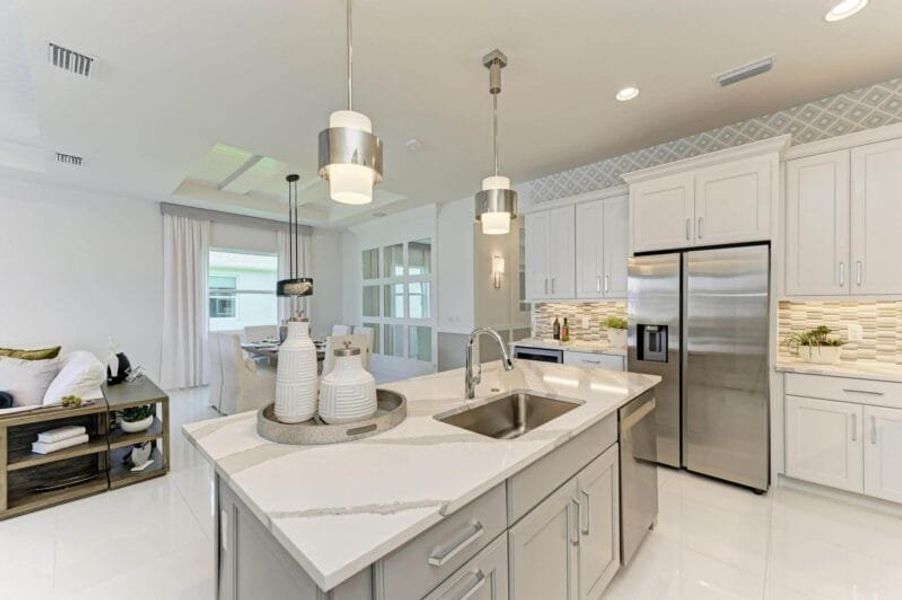 Furnished interior in a model home at The Willows in Parrish (Image 40). Furnished interior in a model home at The Willows in Parrish (Image 40).