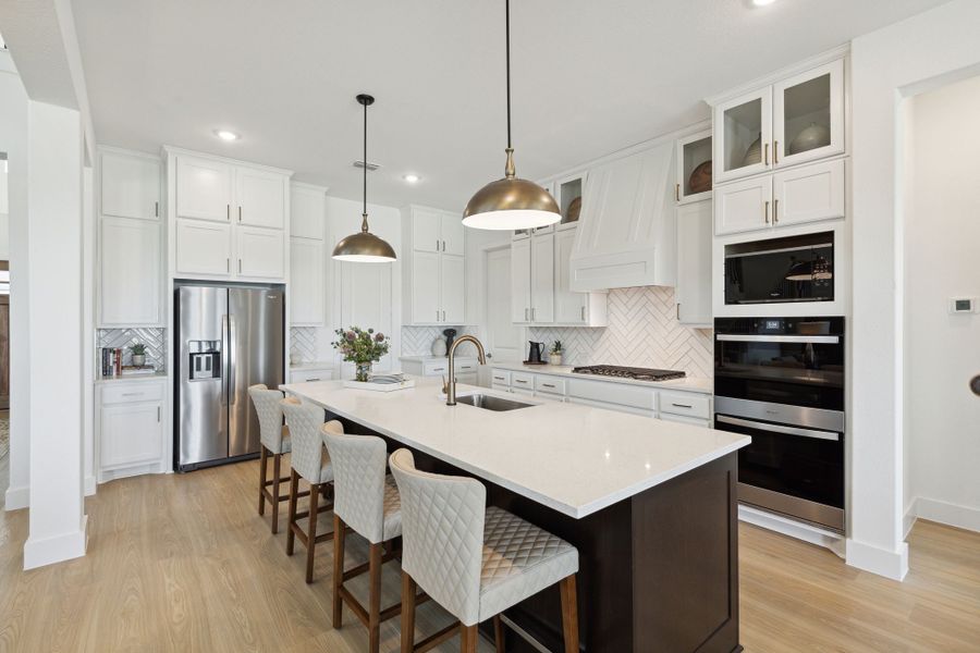 Furnished interior in a model home at Painted Tree Lakeside in McKinney (Image 11).