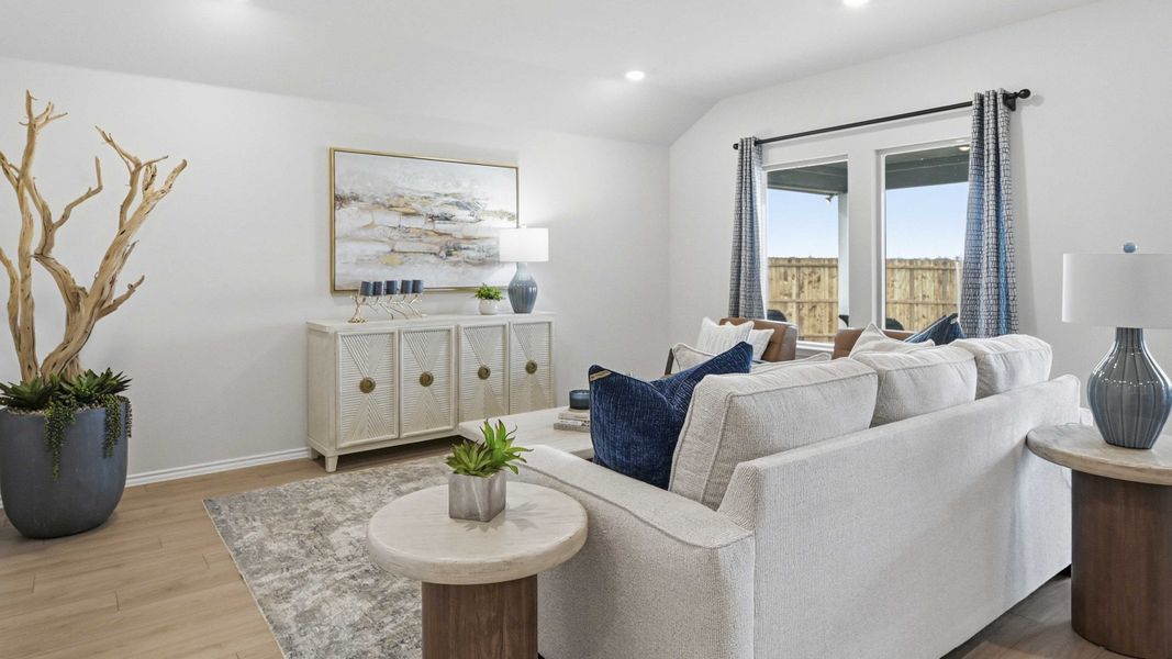 Furnished interior in a model home at Northspur in Terrell (Image 16).