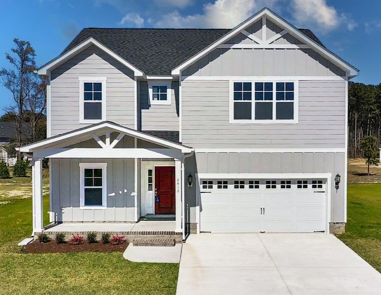 Front exterior of a home in the Davenport Farms community, located in Winterville, NC (Image 6).