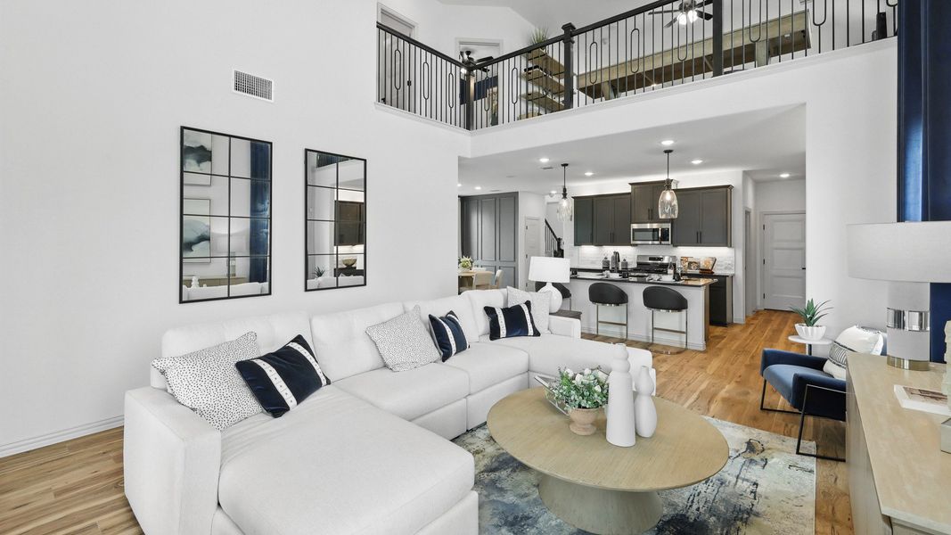 Furnished interior in a model home at Westridge Journey in McKinney (Image 18).