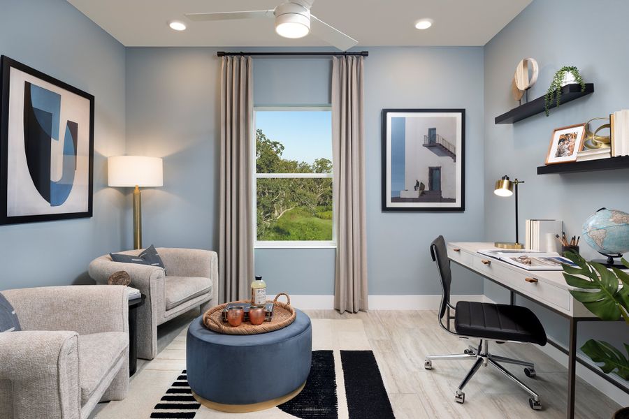 Furnished interior in a model home at North River Ranch – Garden Series in Parrish (Image 27).
