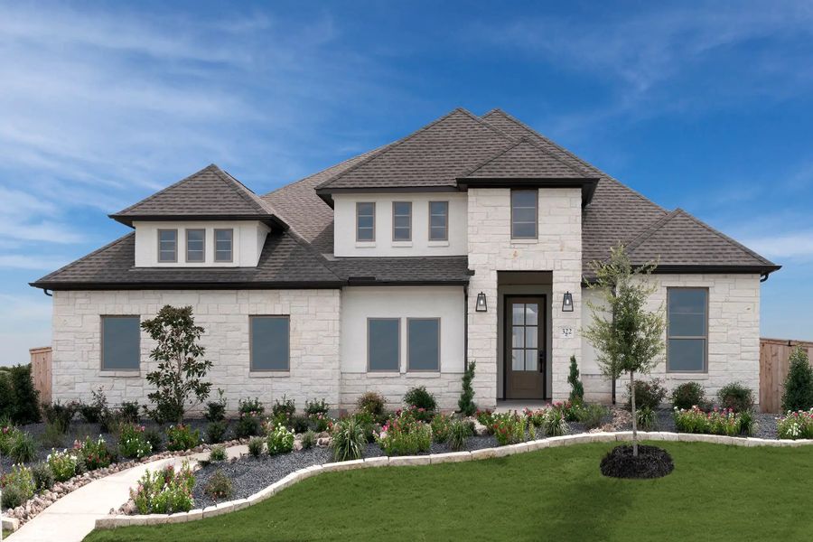 Front exterior of a home in the Parmer Ranch community, located in Georgetown, TX (Image 16).