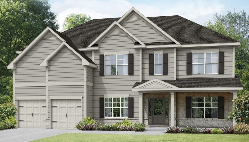 Front exterior of a home in the Traditions of Braselton community, located in Jefferson, GA (Image 22).