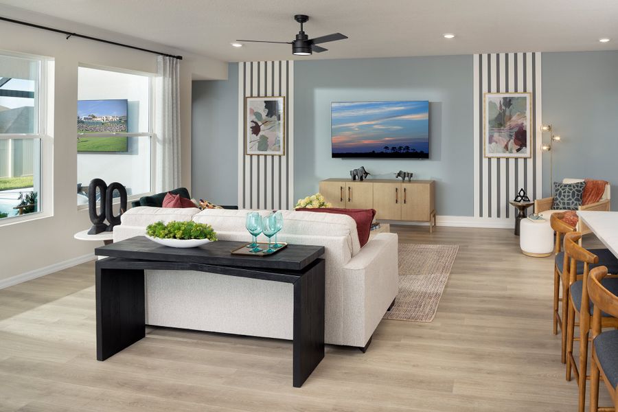 Furnished interior in a model home at Southwind – Executive Series in Plant City (Image 8).