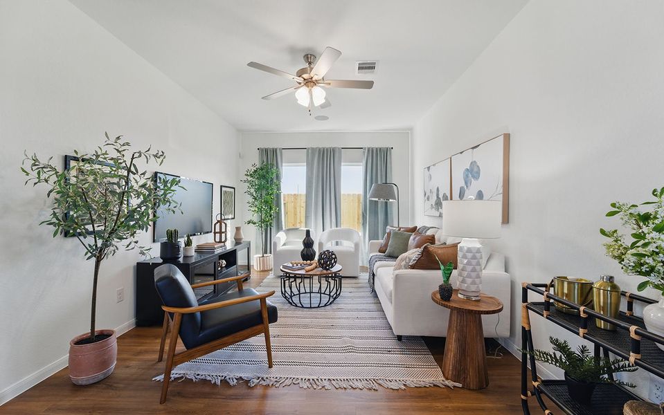 Furnished interior in a model home at Sweetgrass Village in Crosby (Image 7). Furnished interior in a model home at Sweetgrass Village in Crosby (Image 7).