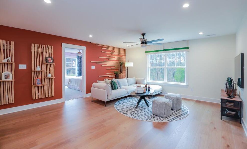 Furnished interior in a model home at Enclave at Riverdale in Huntersville (Image 19).