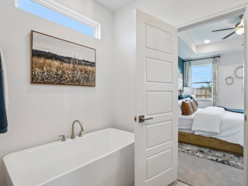 Furnished interior in a model home at Morgan Meadows in San Antonio (Image 13). Furnished interior in a model home at Morgan Meadows in San Antonio (Image 13).
